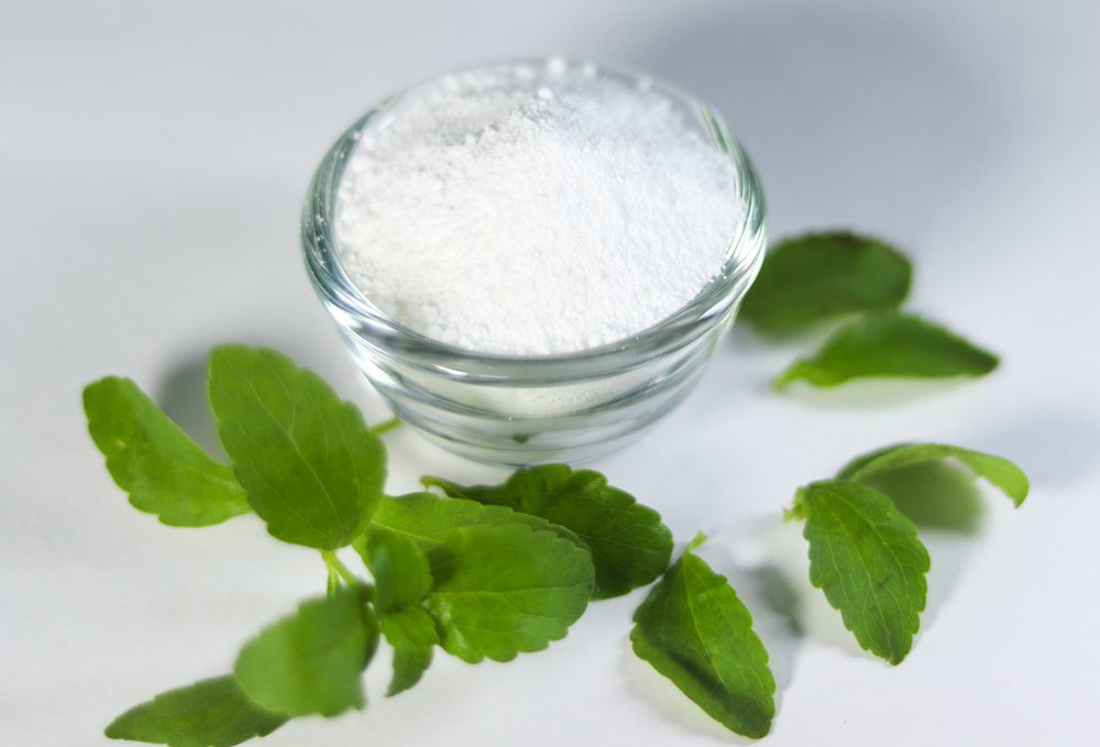 hojas y polvo de stevia